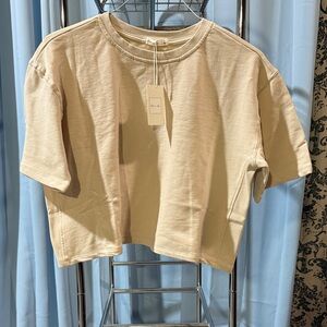 Active USA Beige Short Sleeve Tee